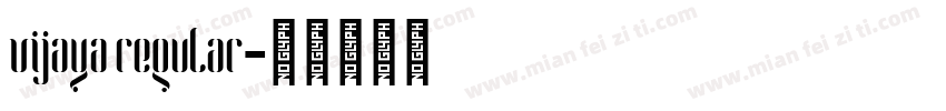 vijaya regular字体转换
